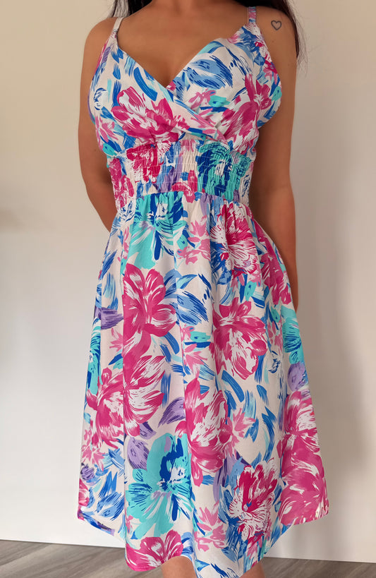 Ivy Summer Dress in Pastel Print