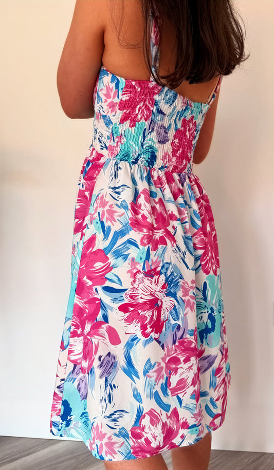 Ivy Summer Dress in Pastel Print