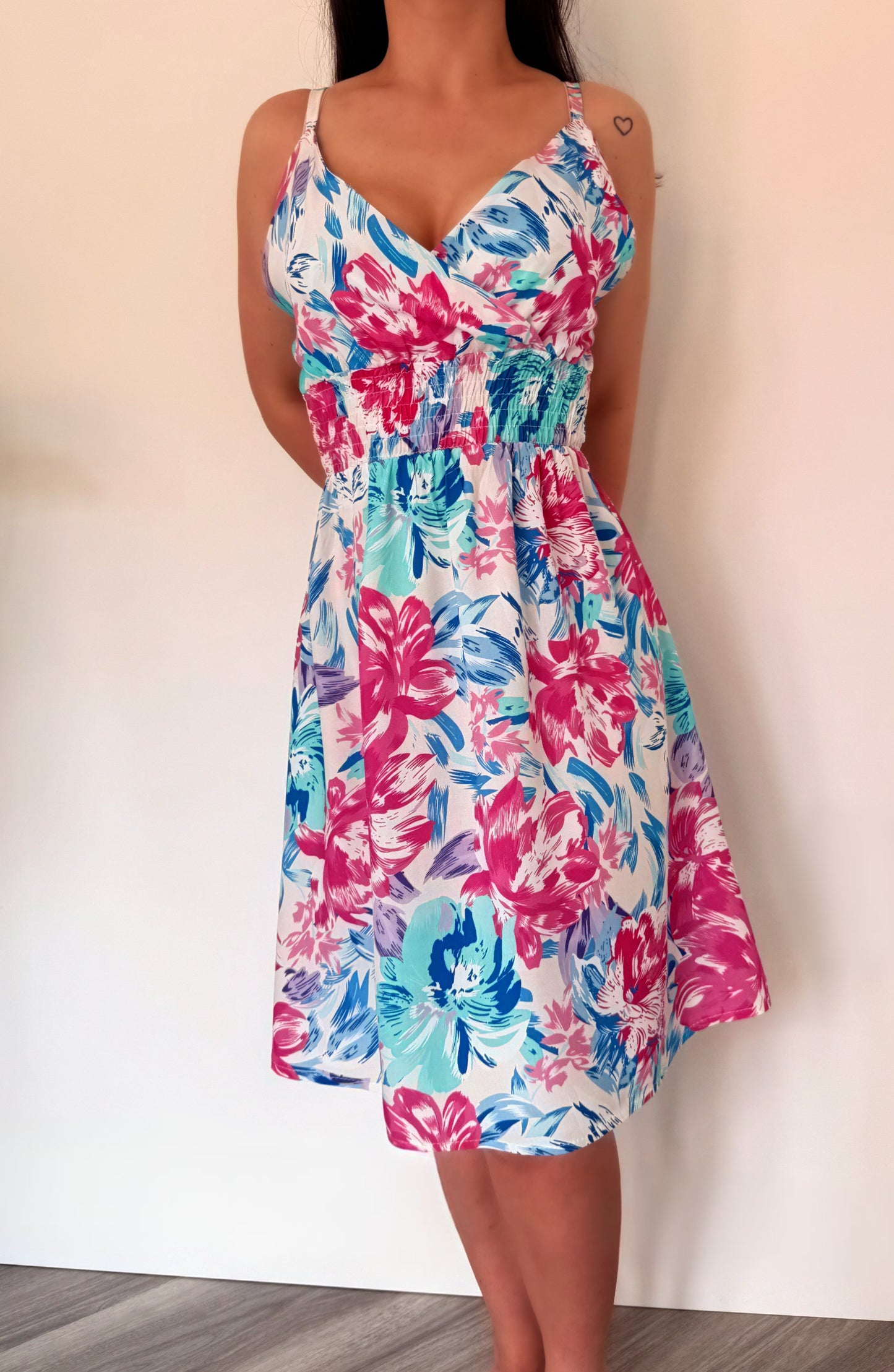 Ivy Summer Dress in Pastel Print